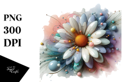 Abstract Vibrant Daisy PNG Product Image 1