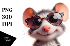 Silly Mouse with Oversized Sunglasses, PNG Product Image 1