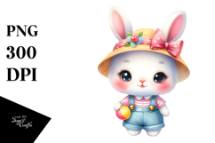 Cute Dressed Bunny Hippo | Clipart Product Image 1