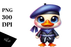 Goofy Duck with Ninja Outfit PNG Product Image 1
