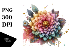 Colorful Zinnia Diamond PNG Product Image 1