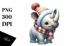 Cute Baby Rhino, Transparent PNG Product Image 3