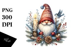 Detailed Winter Gnome, PNG Product Image 1