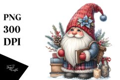Detailed Vibrant Winter Gnome PNG Product Image 1