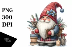 Detailed Vibrant Winter Gnome PNG Product Image 1