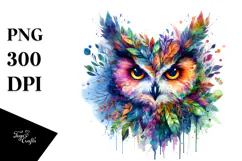 Abstract Watercolor Owl, 20 oz Tumbler Product Image 1