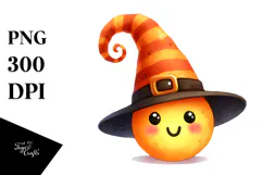 Funny Halloween Clipart with Hat PNG Product Image 1