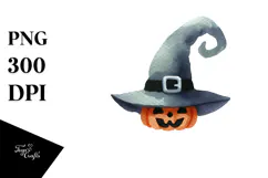 Funny Halloween Clipart with Hat PNG Product Image 1