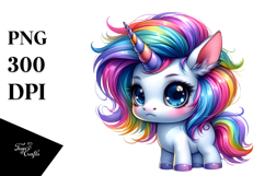 Playful Baby Unicorn PNG Product Image 1