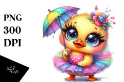 Crazy Baby Duck with Tutu PNG Product Image 1