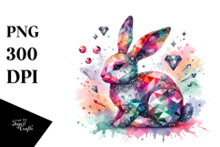 Colorful Bunny Diamonds PNG Product Image 1