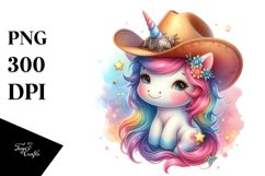 Colorful Baby Unicorn Cowboy Product Image 1