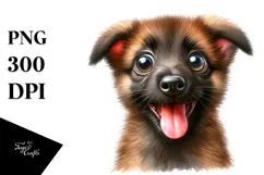 Watercolor Baby Malinois, Transparent PNG Product Image 1