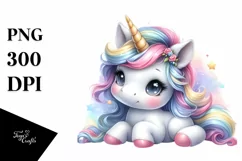 Cute Unicorn Skulpting | Sublimation | Clipart Product Image 1