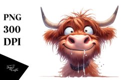 Expressive Highland Cow PNG Product Image 3