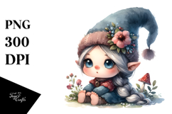Watercolor Baby Gnome PNG Product Image 1