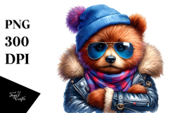Cute Baby Bear Drawing, Vibrant PNG Product Image 1