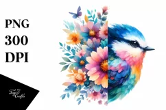Vibrant Bird Made of Flowers Product Image 3