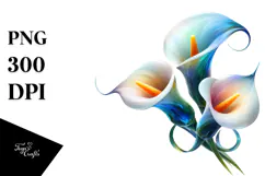 Calla Lily Watercolor Splash PNG Product Image 1