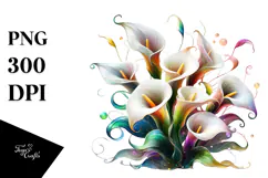 Calla Lily Watercolor Splash PNG Product Image 1