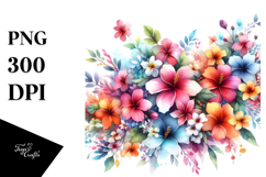 Colorful Hawayan Flowers PNG Product Image 1