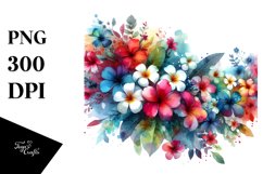Colorful Hawayan Flowers PNG Product Image 3