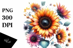 Watercolor Sunflower Glossy Petals Product Image 3