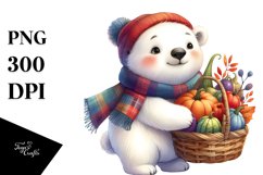 Colorful Baby Polar Bear Basket Product Image 3