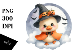 Cute Baby Duck Cloud Halloween PNG Product Image 1