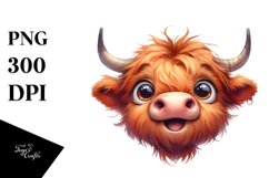 Expressive Highland Cow, Transparent PNG Product Image 3