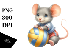 Cute Baby Mouse Volleyball | Sublimation | Clipart Product Image 1