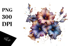 Glossy Golden Petunia PNG Product Image 1