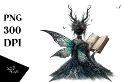 Watercolor Gothic Fairy with Ancient Book, 20 oz Tumbler Product Image 1