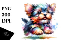 Expressive Yorkshire Terrier Jumping PNG Product Image 1