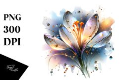 Shiny Crocus Golden Insertions | Sublimation | Clipart Product Image 3