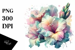 Glossy Transparent Gladiolus, PNG Product Image 3