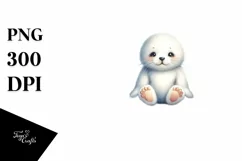 Vibrant Baby Seal on Moon with Stars Product Image 3