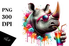 Quirky Animals Drinking Clipart Product Image 1