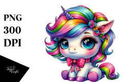 Cute Baby Unicorn PNG Product Image 1
