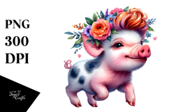 Baby Pig with Cool Haircut, Transparent PNG Product Image 1