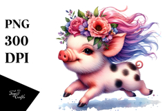 Baby Pig with Cool Haircut, Transparent PNG Product Image 1