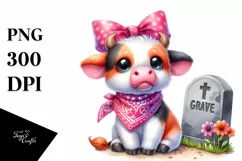 Vibrant Baby Cow Drawing Clipart Product Image 1