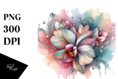 Colorful Orchid Diamond PNG Product Image 1
