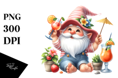 Whimsical Gnome Cocktail Summer PNG Product Image 1