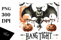 Simple Halloween Gargoyle, Transparent PNG Product Image 3