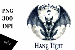 Simple Halloween Gargoyle, Transparent PNG Product Image 3
