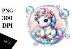 Baby Unicorn Playing Volleyball | Sublimation Clipart Product Image 1