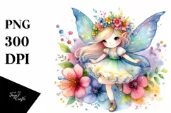 Colorful Fairy Whimsical Sublimation Clipart Product Image 1