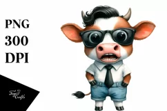 Watercolor Baby Cow Sunglasses Product Image 1