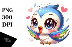 Colorful Cartoon Baby Swallow | Sublimation | Clipart Product Image 1